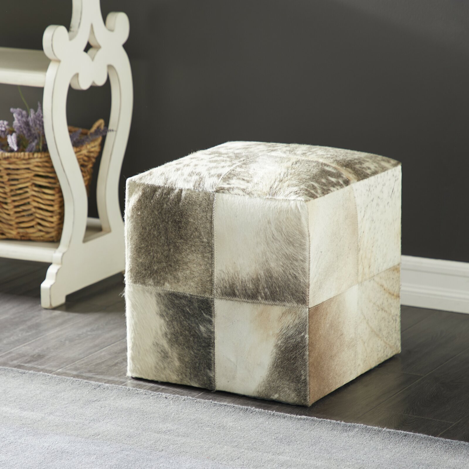 Square Patterned Ottoman