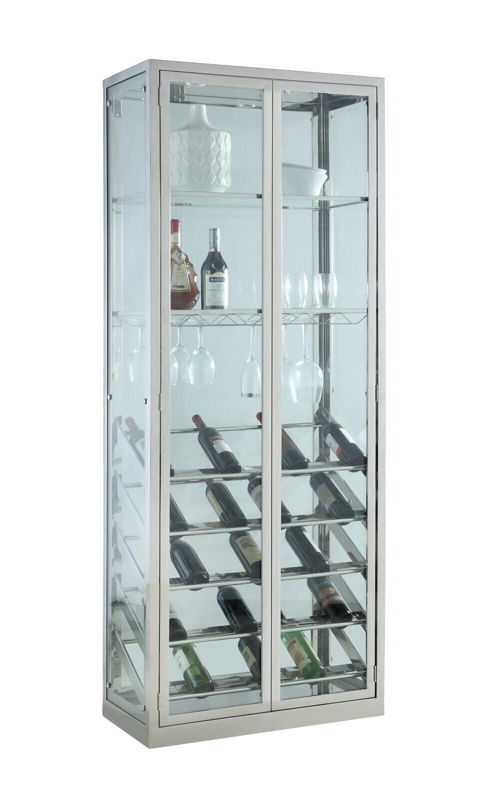 Stainless Steel Glass Display Cabinet