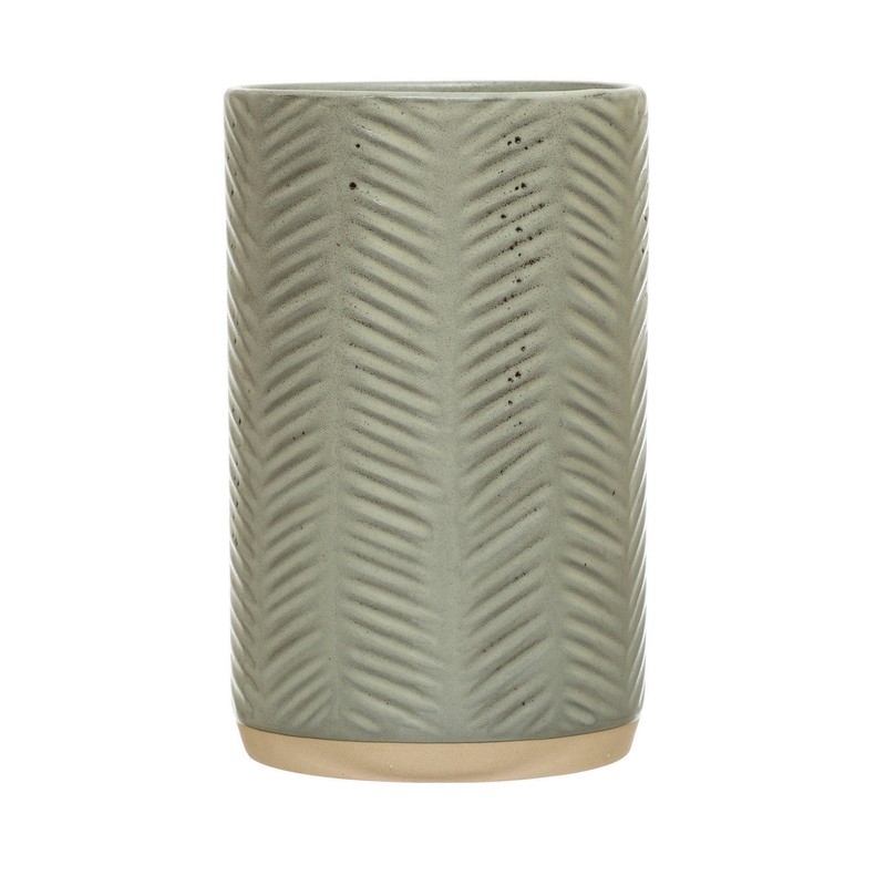 Stoneware Reactive Utensil Crock
