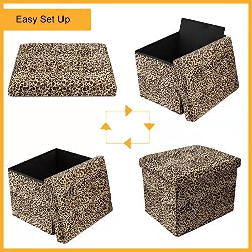 Animal Print Stool with Storage | Foter