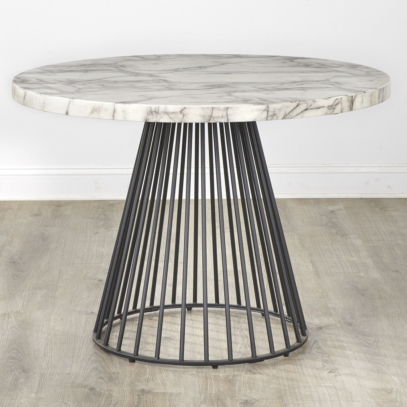 Stunning black and white marble dining table