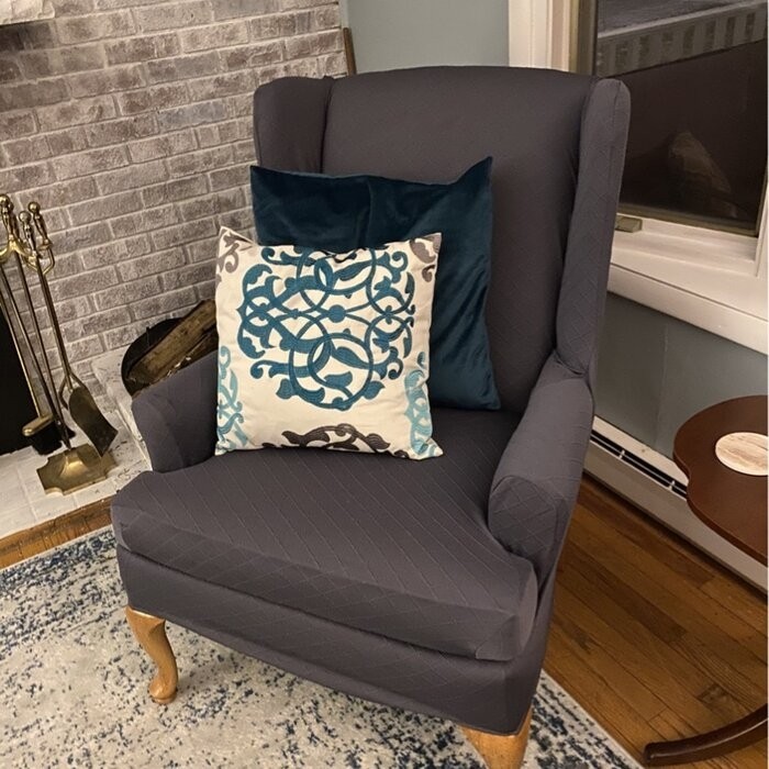 Super Stretch T-Cushion Wingback Slipcover