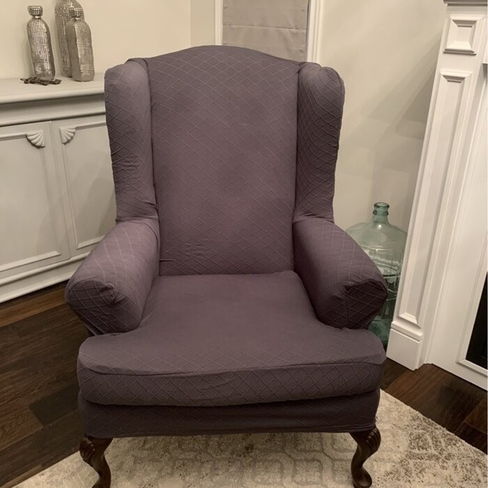 Super Stretch T-Cushion Wingback Slipcover