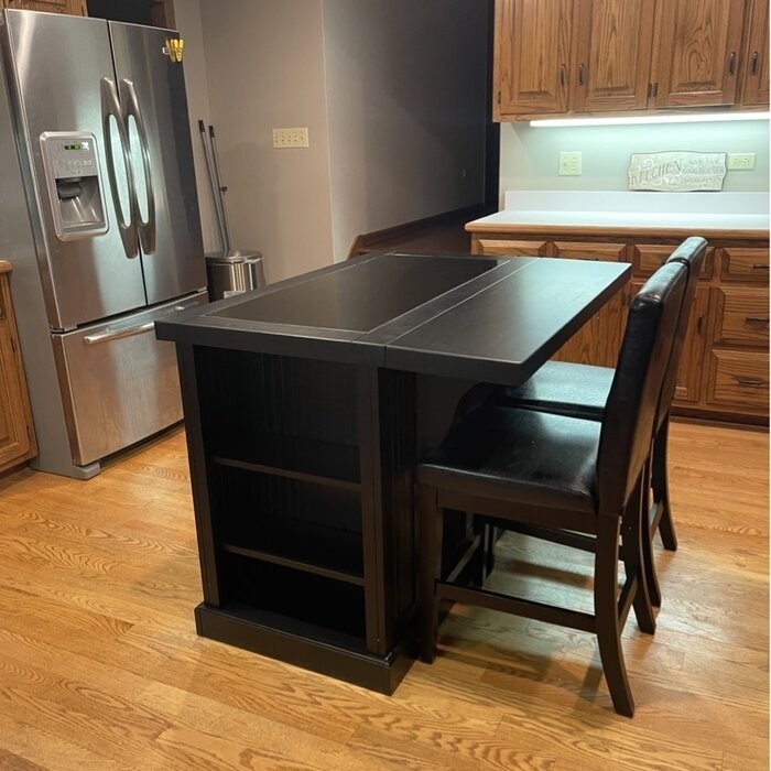 Swanscombe 48'' Wide Kitchen Island Set with Granite Top