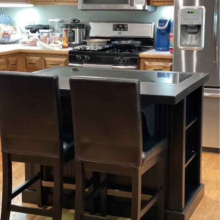 Swanscombe 48'' Wide Kitchen Island Set with Granite Top