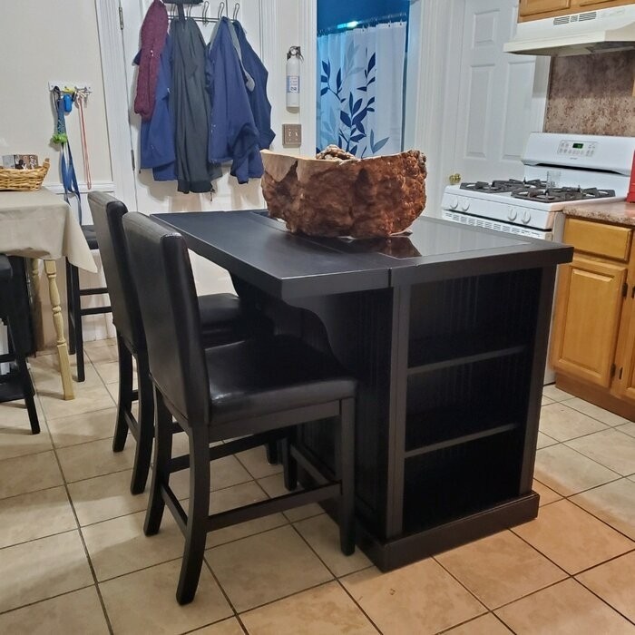 Swanscombe 48'' Wide Kitchen Island Set with Granite Top