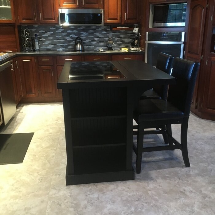 Swanscombe 48'' Wide Kitchen Island Set with Granite Top