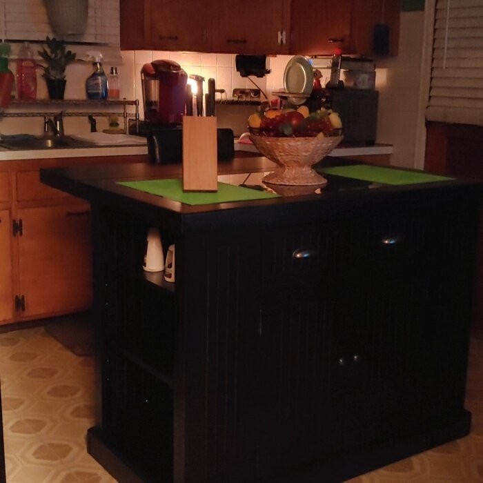 Swanscombe 48'' Wide Kitchen Island Set with Granite Top
