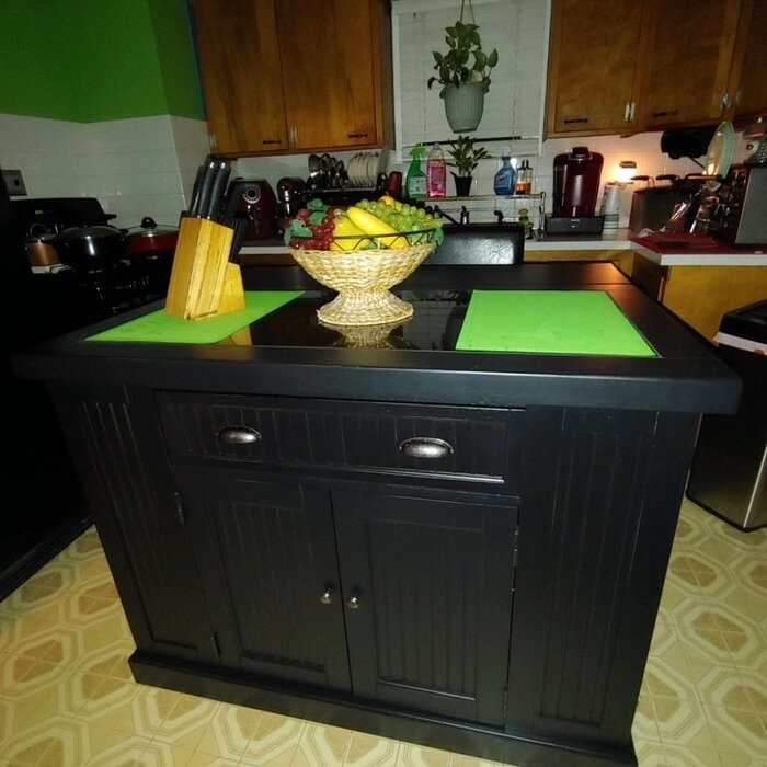 Swanscombe 48'' Wide Kitchen Island Set with Granite Top