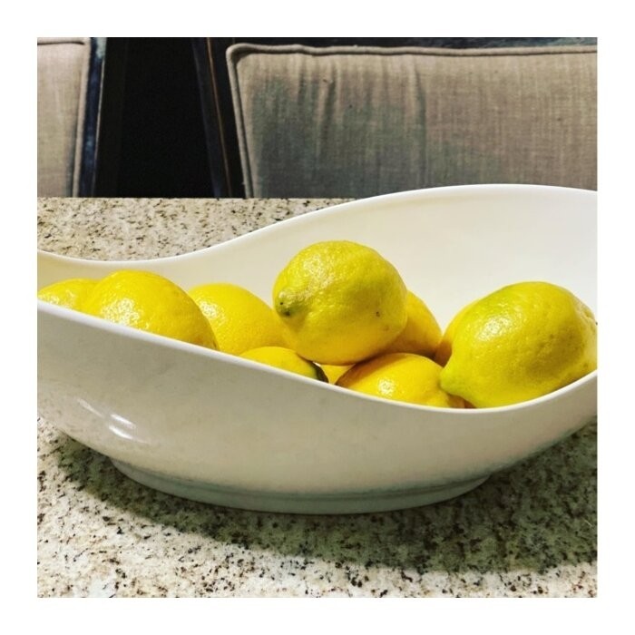 Ten Strawberry Street Whittier Canoe Fruit Bowl