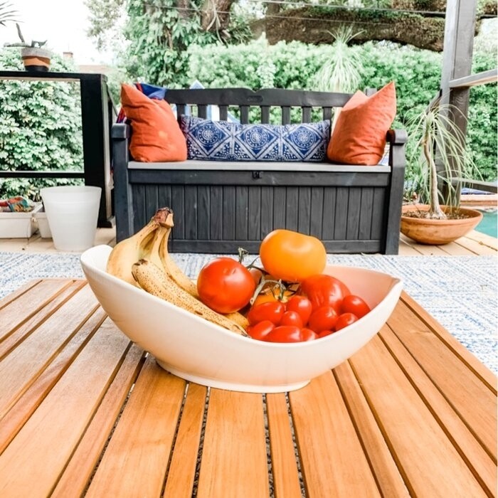 Ten Strawberry Street Whittier Canoe Fruit Bowl