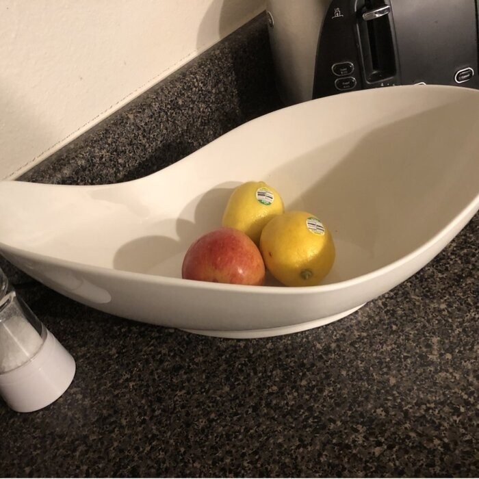 Ten Strawberry Street Whittier Canoe Fruit Bowl
