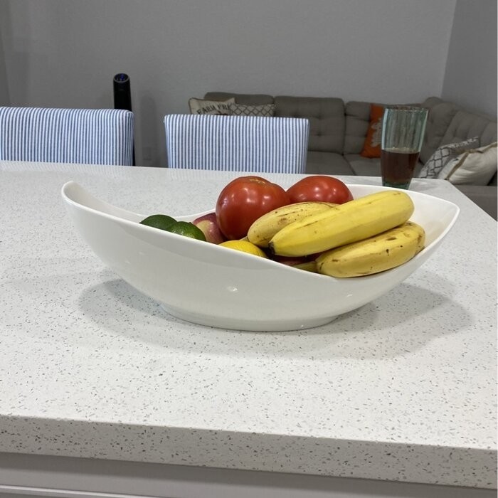 Ten Strawberry Street Whittier Canoe Fruit Bowl