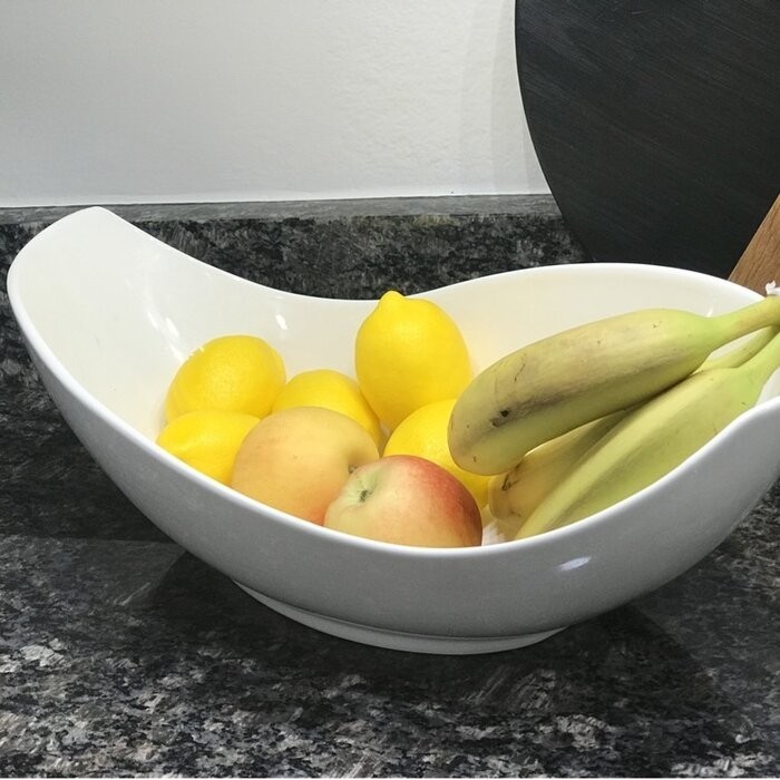 Ten Strawberry Street Whittier Canoe Fruit Bowl