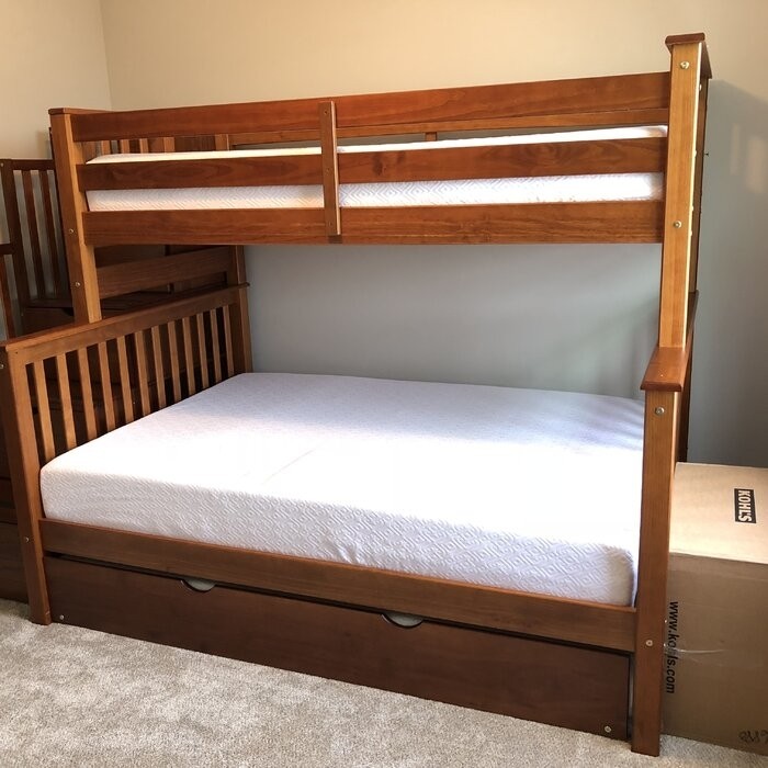 Tena 4 Drawer Solid Wood Standard Bunk Bed with Trundle by Harriet Bee