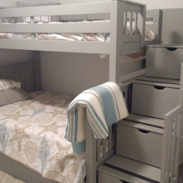 Tena 4 Drawer Solid Wood Standard Bunk Bed with Trundle by Harriet Bee