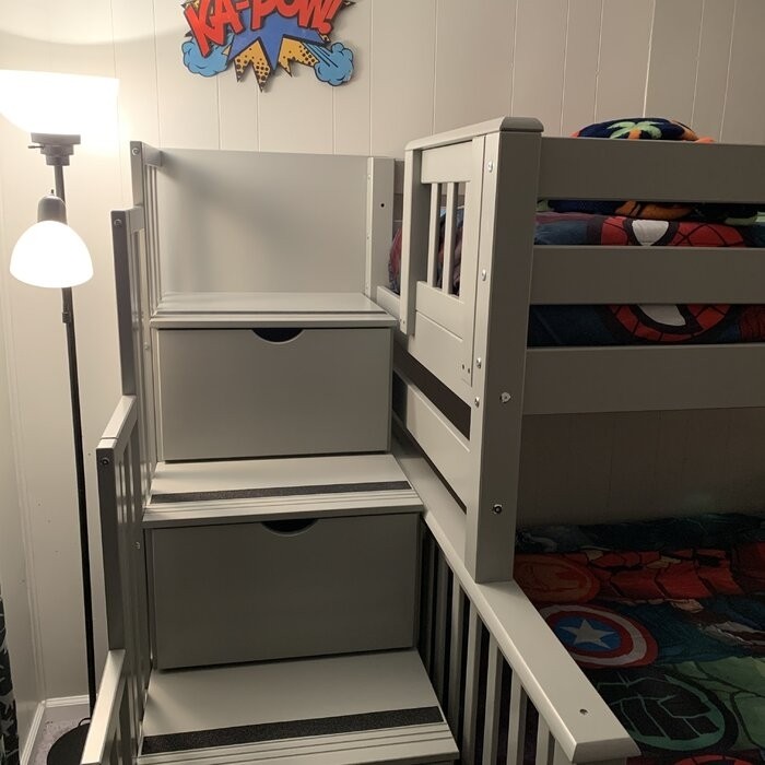 Tena 4 Drawer Solid Wood Standard Bunk Bed with Trundle by Harriet Bee