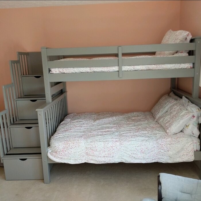 Tena 4 Drawer Solid Wood Standard Bunk Bed with Trundle by Harriet Bee