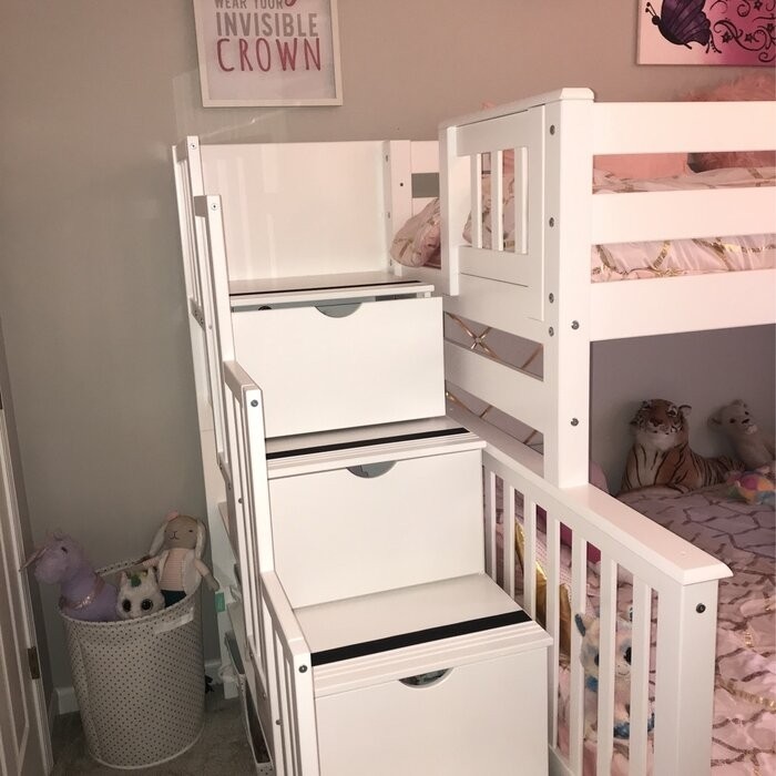Tena 4 Drawer Solid Wood Standard Bunk Bed with Trundle by Harriet Bee