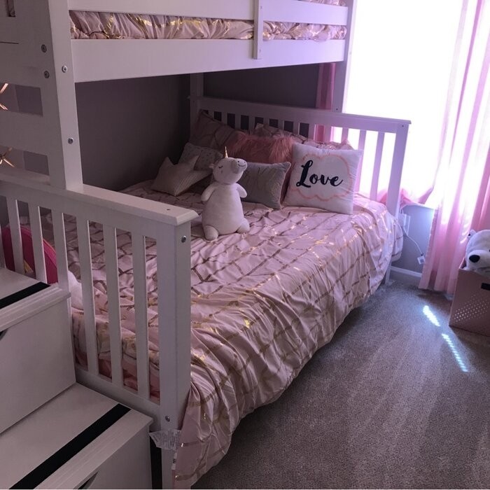 Tena 4 Drawer Solid Wood Standard Bunk Bed with Trundle by Harriet Bee