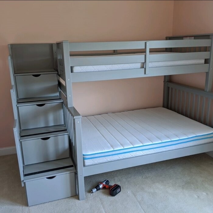 Tena 4 Drawer Solid Wood Standard Bunk Bed with Trundle by Harriet Bee