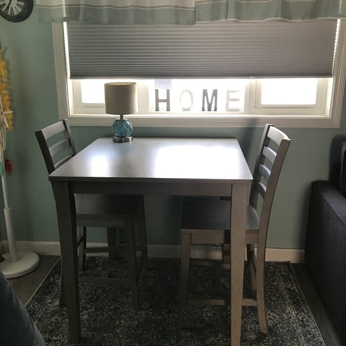 Tevis Counter Height 36'' Solid Wood Dining Table
