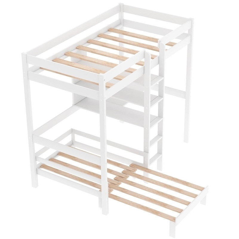 Thale Twin Loft Bed and Mattress with Built-in-Desk by Harriet Bee