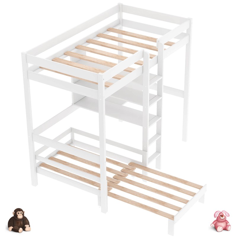Thale Twin Loft Bed and Mattress with Built-in-Desk by Harriet Bee