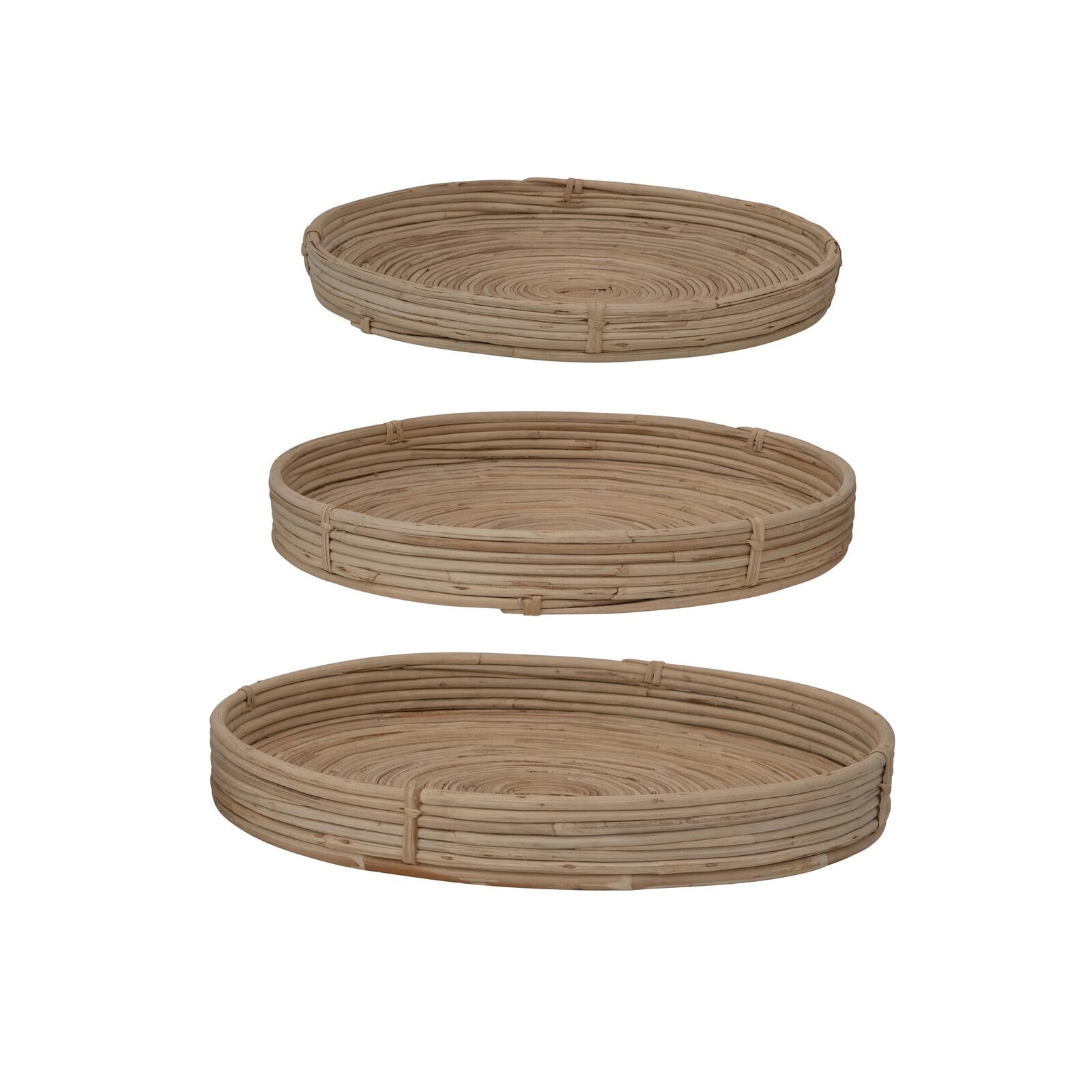Three Piece Round Tray Set for Coffee Tables