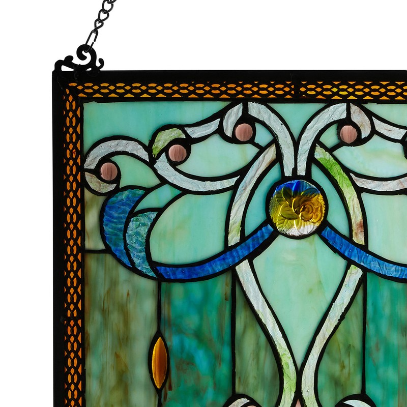 Tiffany Style Stained Glass Window Panel