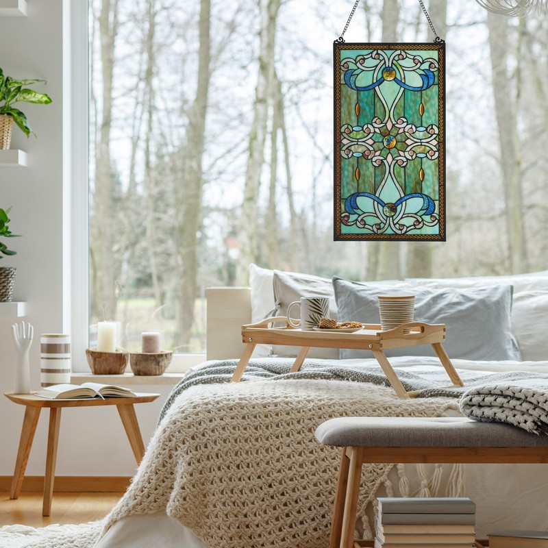 Tiffany Style Stained Glass Window Panel
