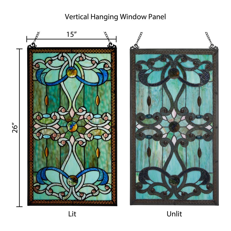 Tiffany Style Stained Glass Window Panel