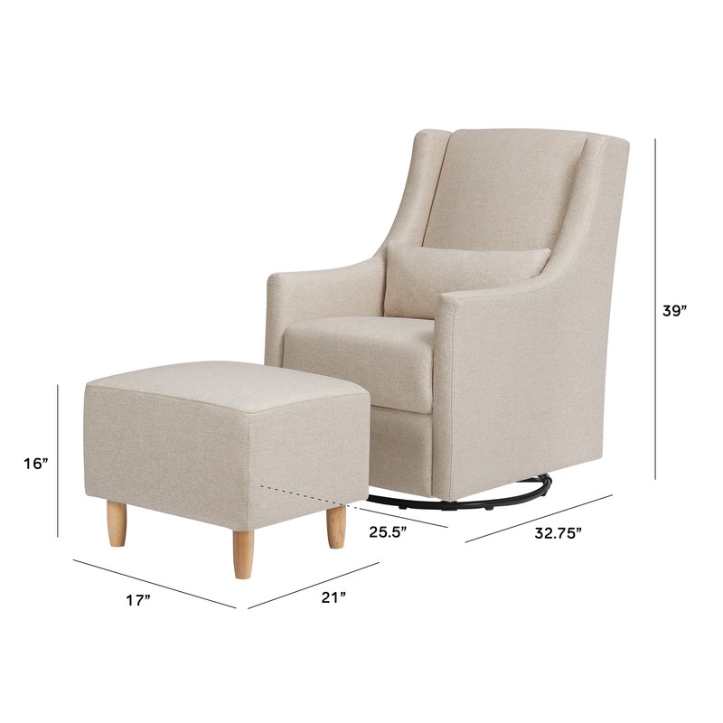 Toco Swivel Glider with Ottoman