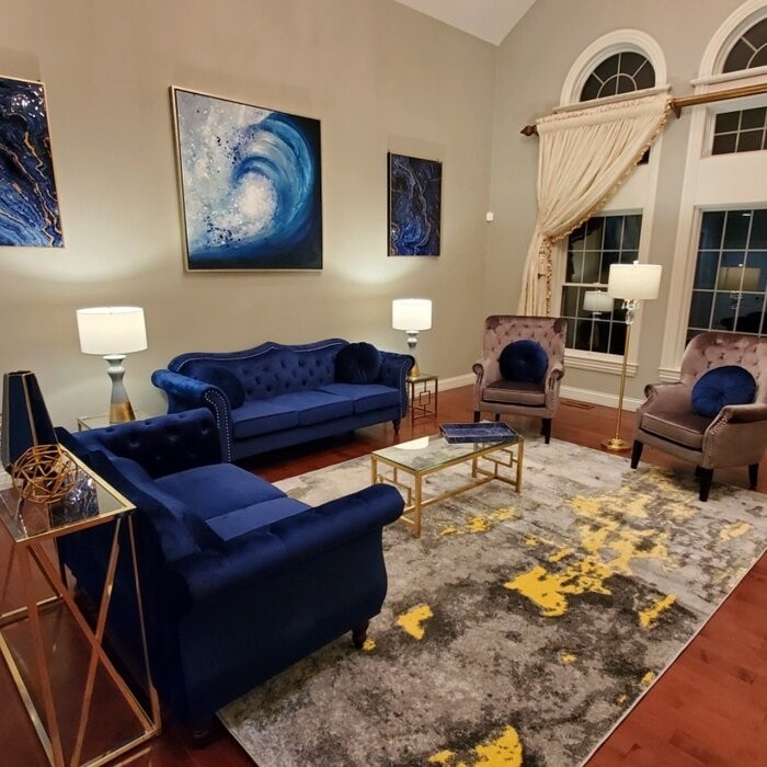 Tommy 2 Piece Velvet Living Room Set