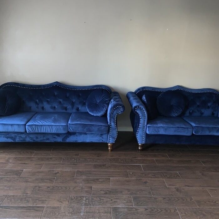 Tommy 2 Piece Velvet Living Room Set