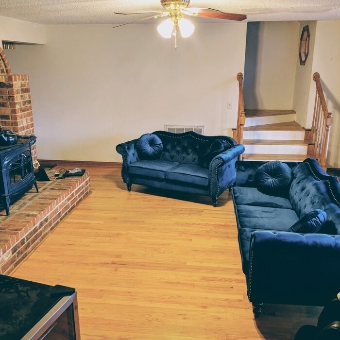 Tommy 2 Piece Velvet Living Room Set
