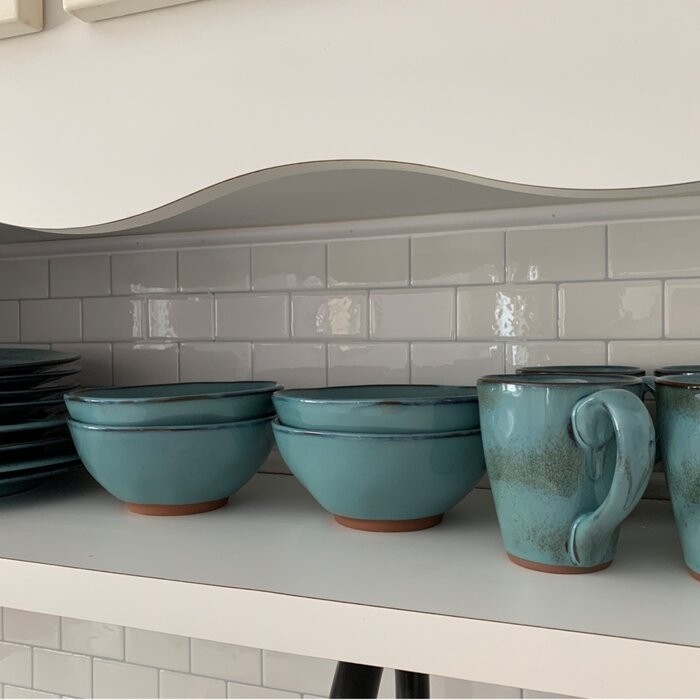 Toren Denim 16 Piece Dinnerware Set, Service for 4