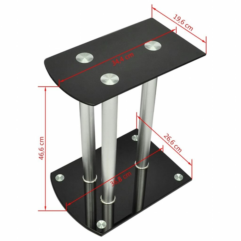 Transparent 18" Fixed Height Speaker Stand