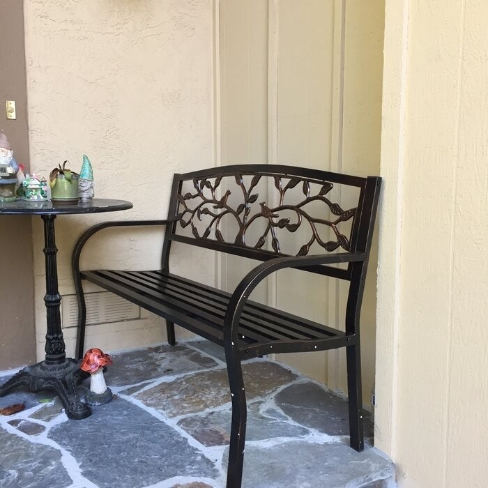 Tree of Life Iron Garden Bench