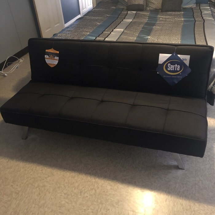 Twin 66.1'' Wide Tufted Back Convertible Sofa