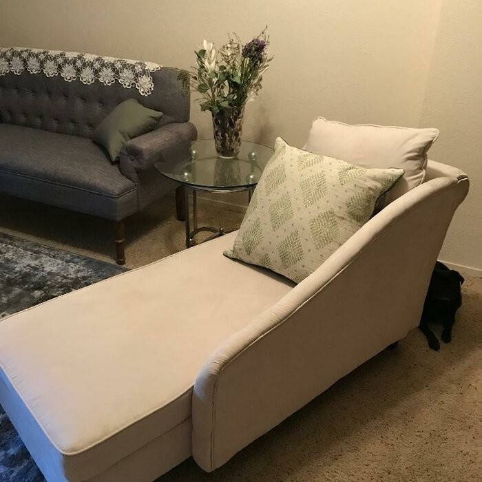 Verona One Left-Arm Chaise Flared Arms Chaise Lounge with Storage