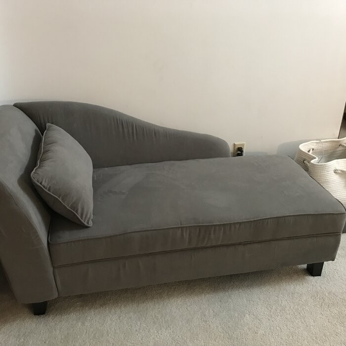 Verona One Left-Arm Chaise Flared Arms Chaise Lounge with Storage