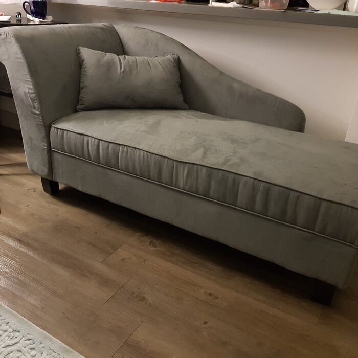 Verona One Left-Arm Chaise Flared Arms Chaise Lounge with Storage