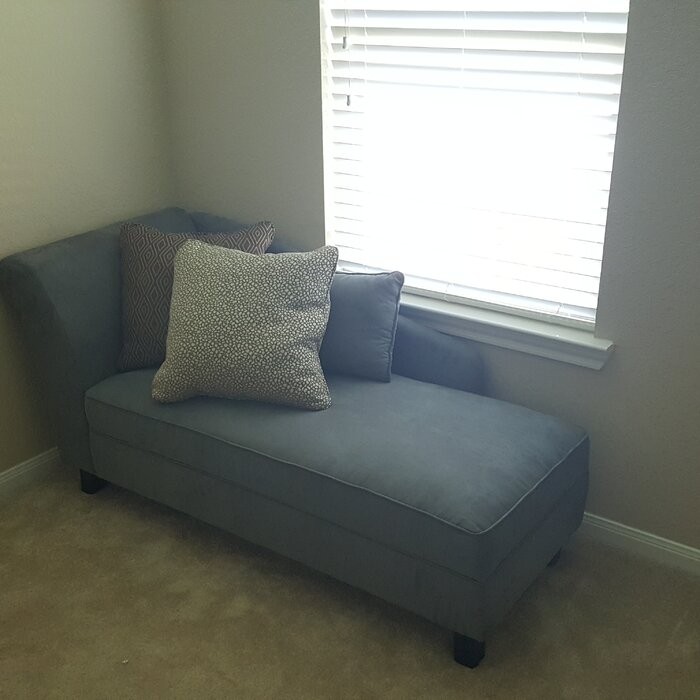Verona One Left-Arm Chaise Flared Arms Chaise Lounge with Storage