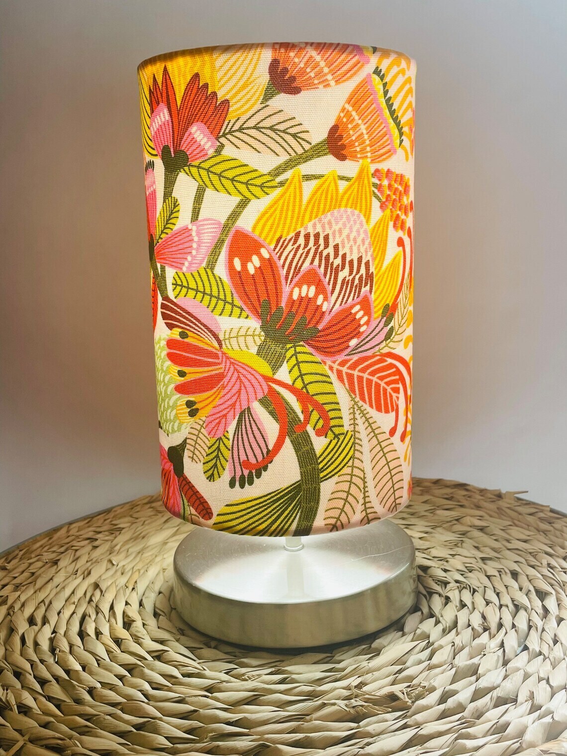 Vibrant Floral Touch Lamp