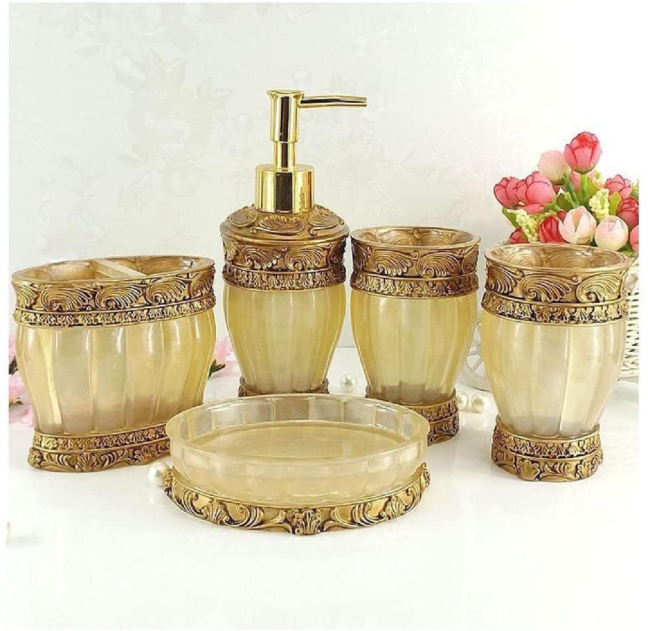 Bathroom Accessories Set Tray  Luxury Bathroom Accessories Sets