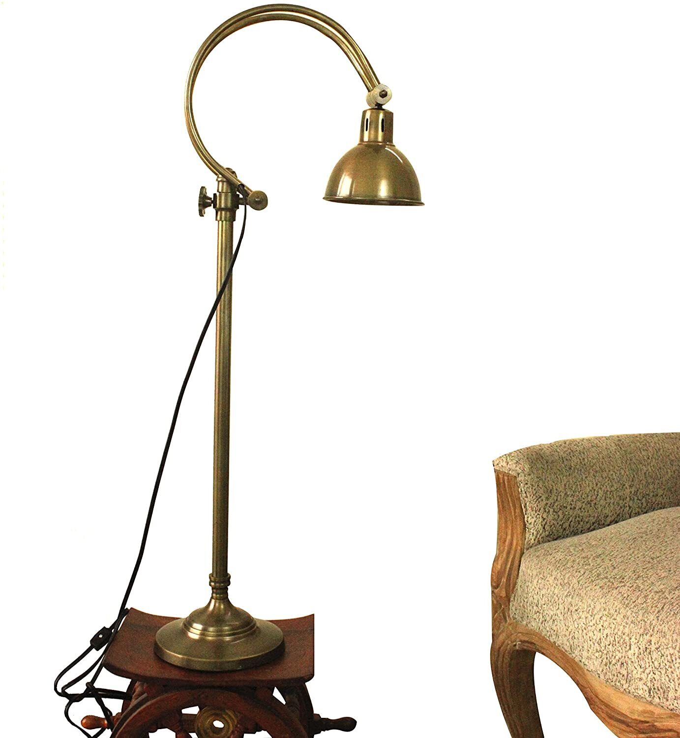 Vintage Solid Brass Standing Lamp