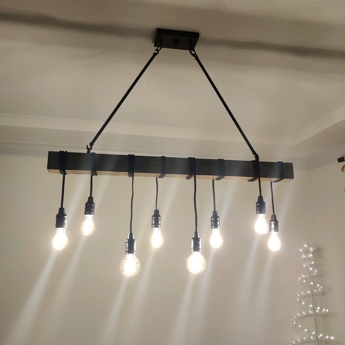 Viraj 8 - Light Kitchen Island Linear Pendant