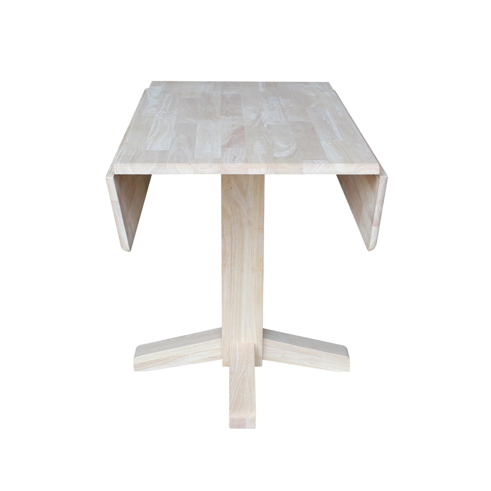 White Distressed Dining Table With Drop Leaves