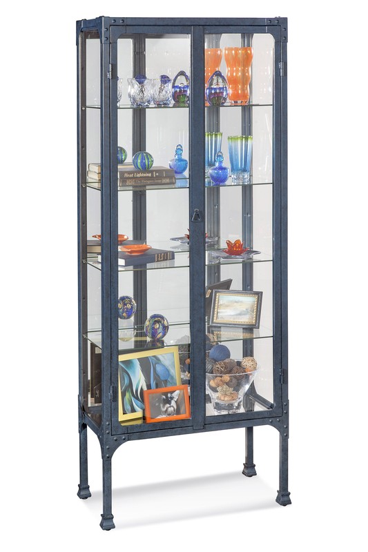 Whittlesey 28'' Wide Mirrored Back Curio Cabinet with Lighting
